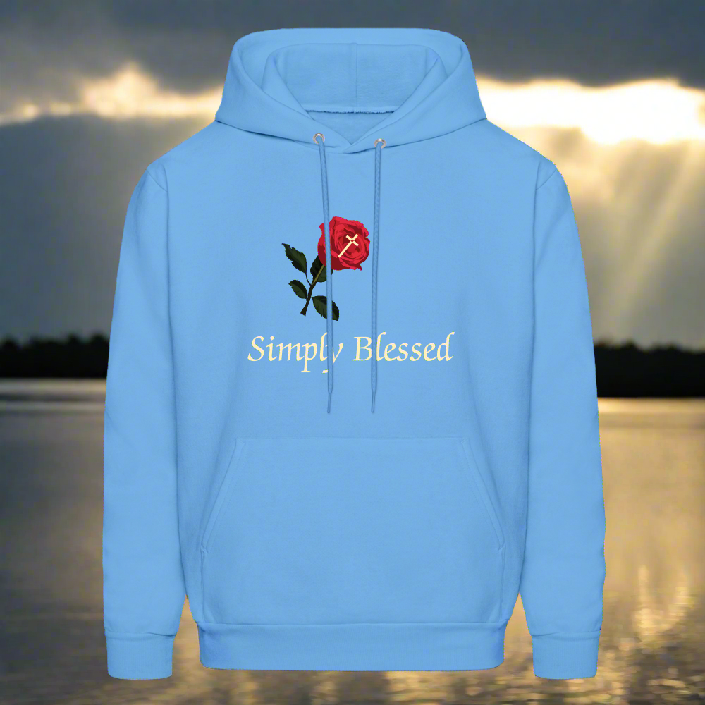 SIE CAPS SIMPLY BLESSED Men's Hoodie - carolina blue