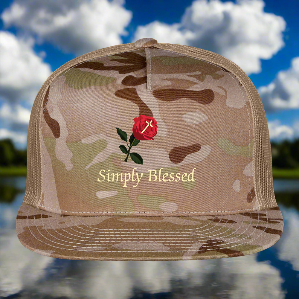 SIE CAPS SIMPLY BLESSED Camo Trucker Cap - MultiCam\tan