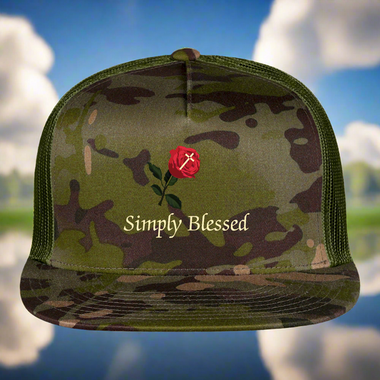 SIE CAPS SIMPLY BLESSED Camo Trucker Cap - MultiCam\green