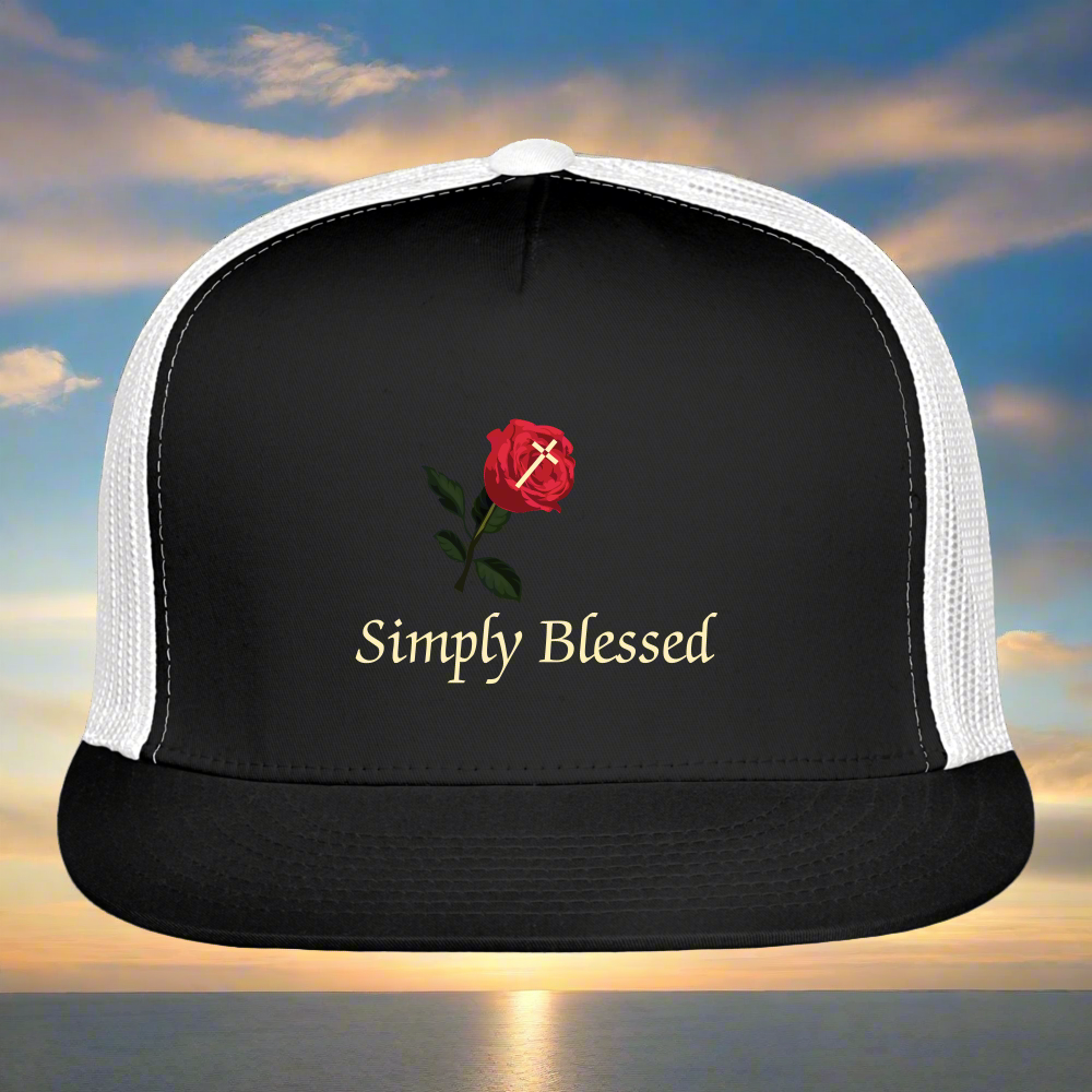 SIE CAPS SIMPLY BLESSED Camo Trucker Cap - black/white