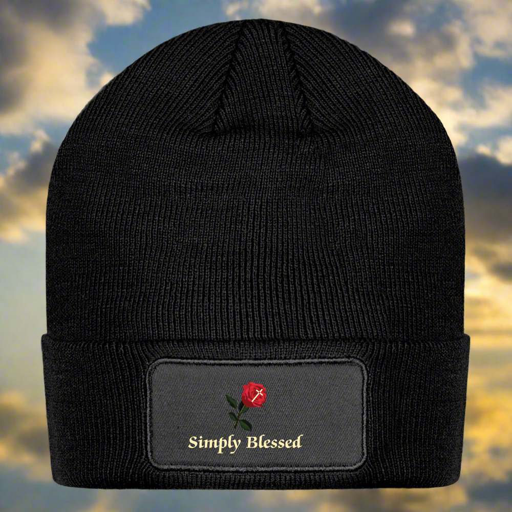 SIE CAPS SIMPLY BLESSED Patch Beanie Cap - black