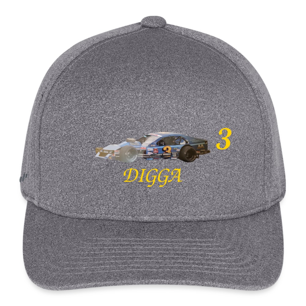 SIE CAPS DIGGA Authentic FLEXFIT Fitted Melange Baseball Cap - light heather gray