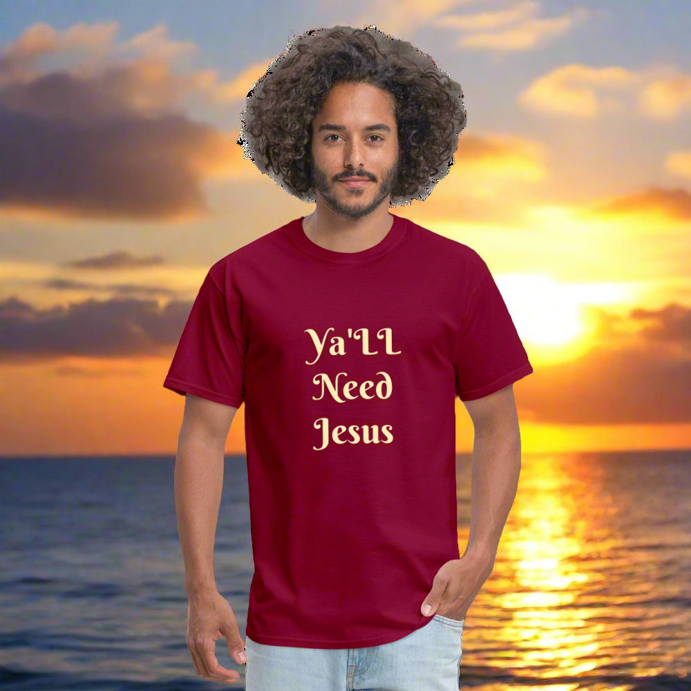 Sie Caps Ya'll Need Jesus Unisex Classic T-Shirt - burgundy