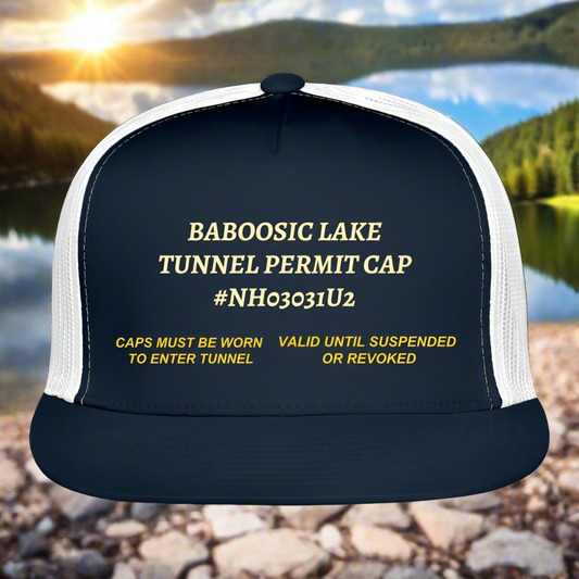 SIE CAPS Baboosic Lake tunnel Permit Trucker Cap - navy/white