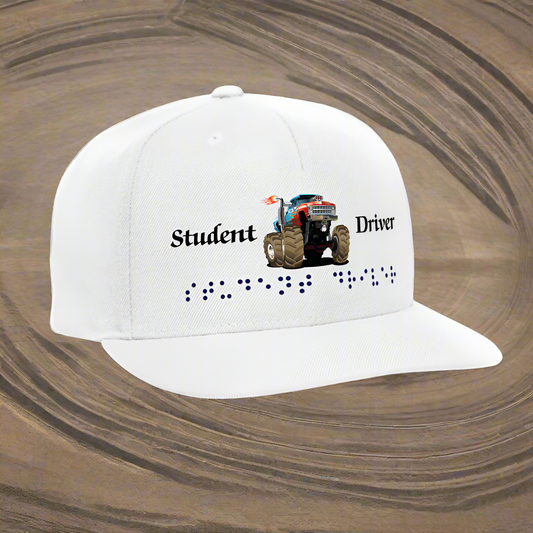 SIE CAPS STUDENT DRIVER Authentic Snapback Baseball Cap - white