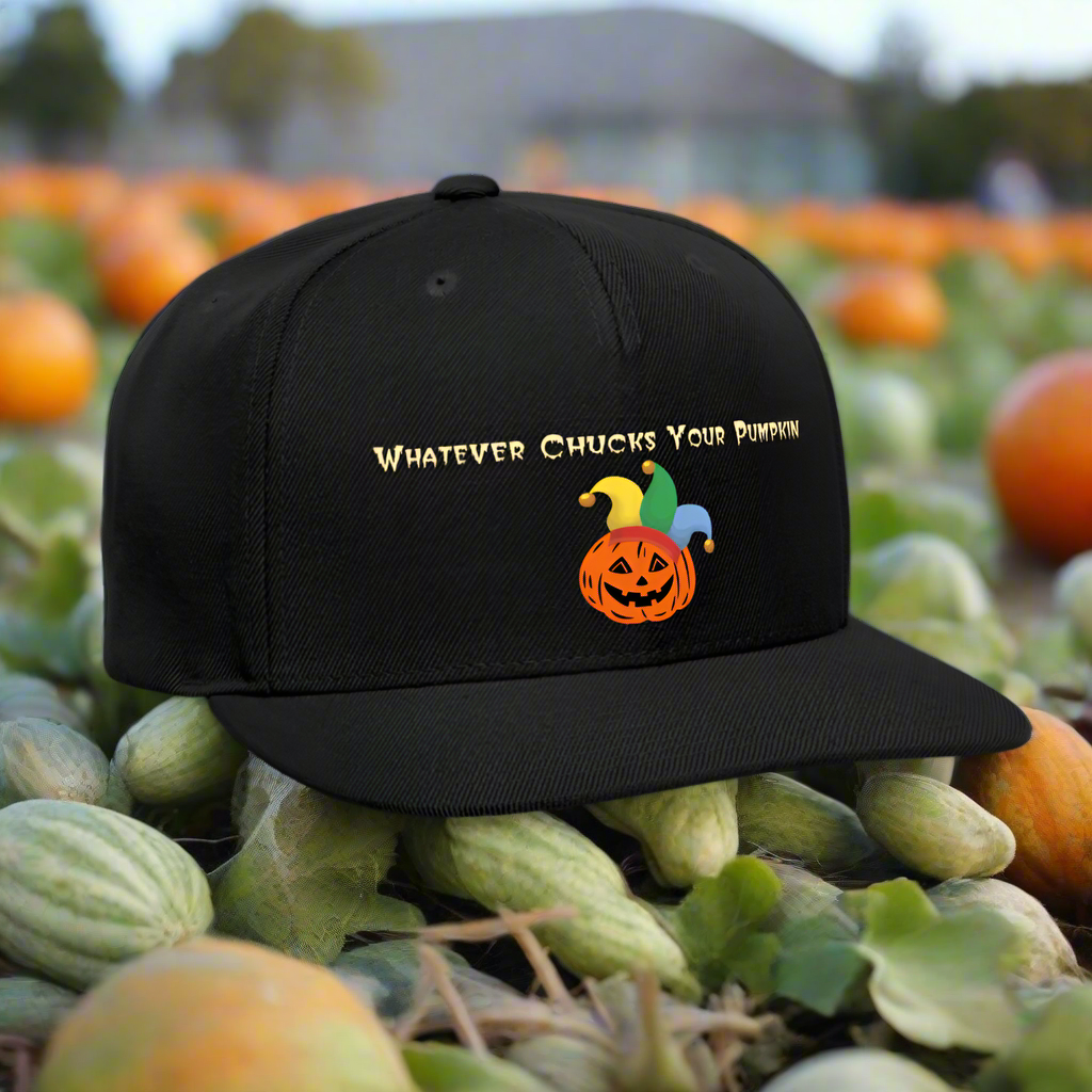 SIE CAPS "WHATEVER CHUCKS YOUR PUMPKIN" Authentic Snapback Baseball Cap - black