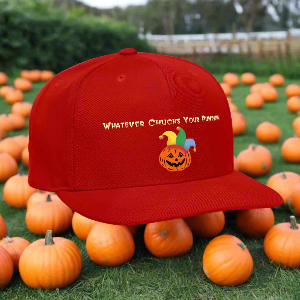 SIE CAPS "WHATEVER CHUCKS YOUR PUMPKIN" Authentic Snapback Baseball Cap - red