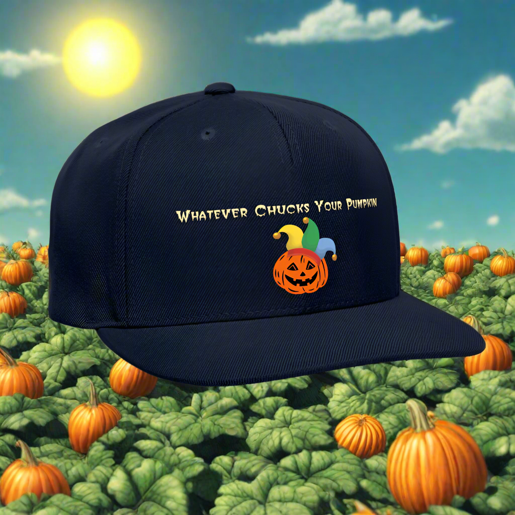 SIE CAPS "WHATEVER CHUCKS YOUR PUMPKIN" Authentic Snapback Baseball Cap - navy