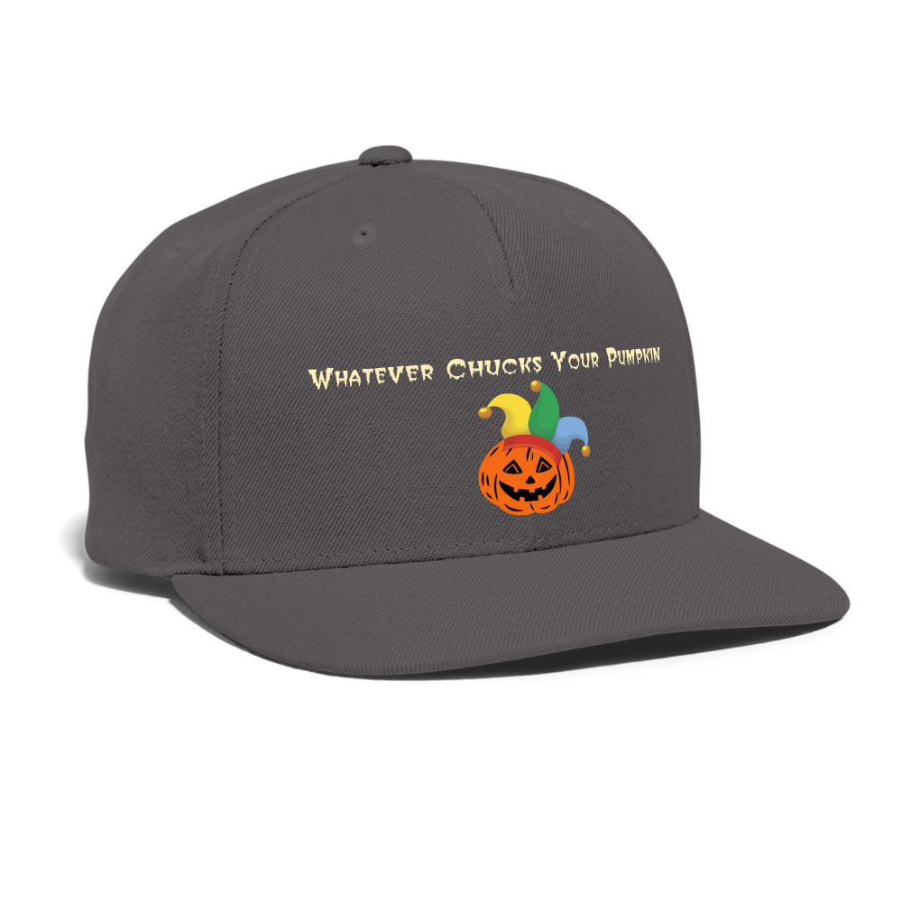 SIE CAPS "WHATEVER CHUCKS YOUR PUMPKIN" Authentic Snapback Baseball Cap - dark grey