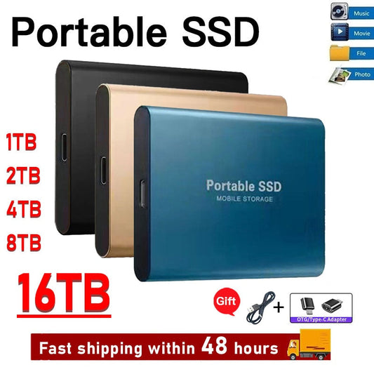 Portable SSD Mobile Storage 1 to 16 Terabyte Fantastic Value "From $18.00""