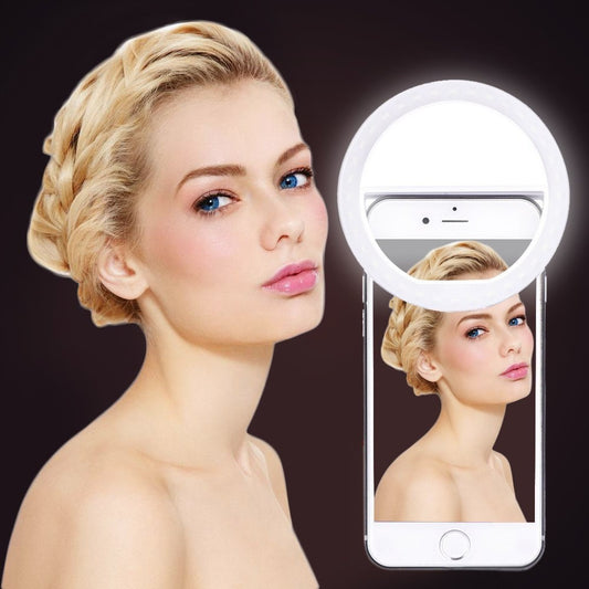 Selfie Ring, Portable LED Light W/Flash for Enhancing Selfie Photography