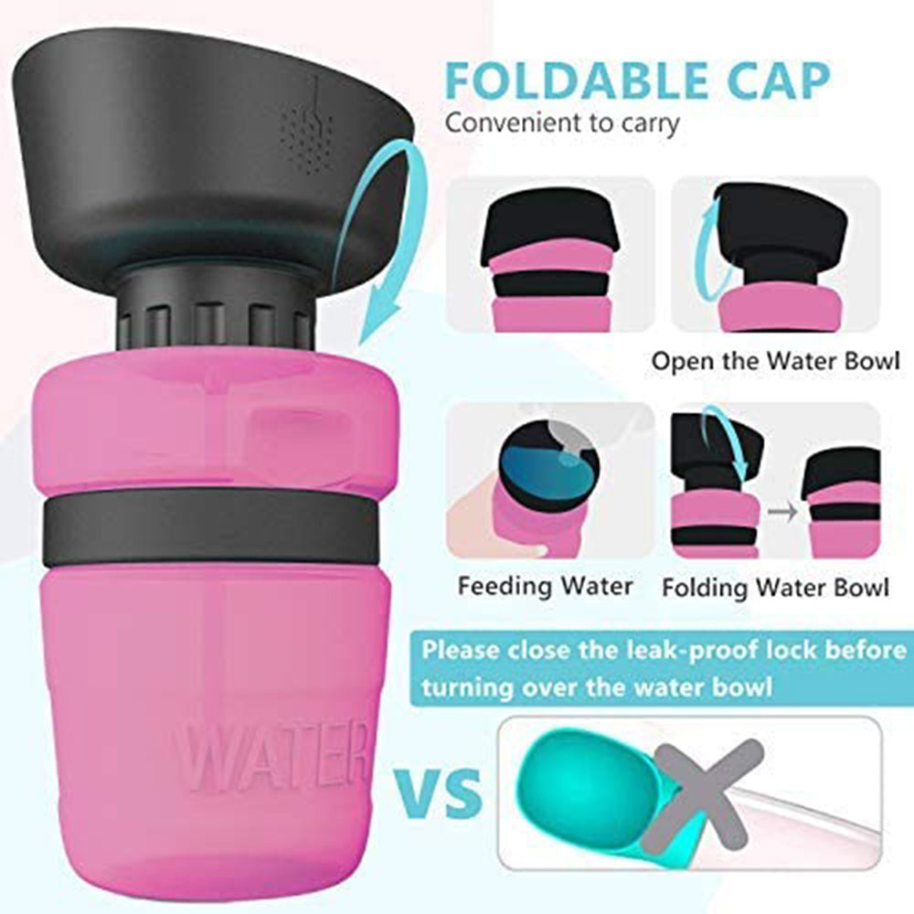 Portable Foldable Dog Water Bottle  "" BPA Free""