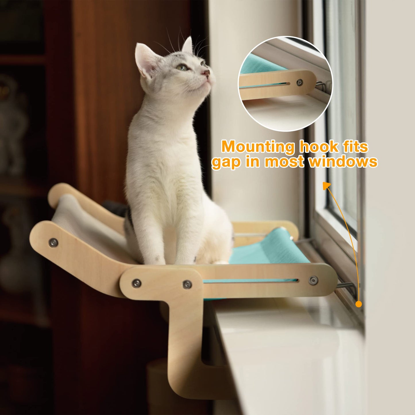 Mewoofun Sturdy Cat Window Perch Cotton Canvas Easy Washable Hot Selling Hammock