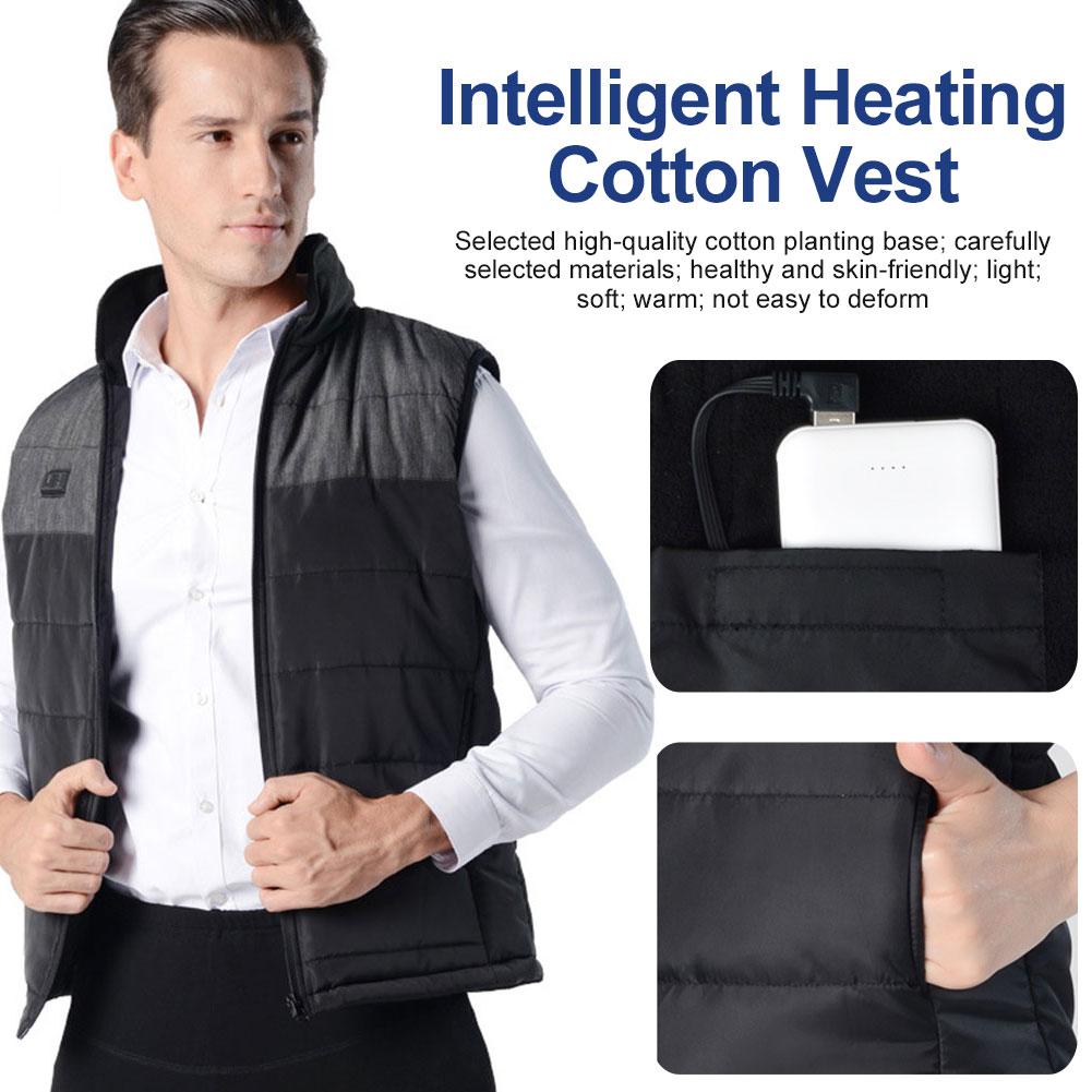 Men/Women Electric Heated Winter Vests 4 Heating Zones