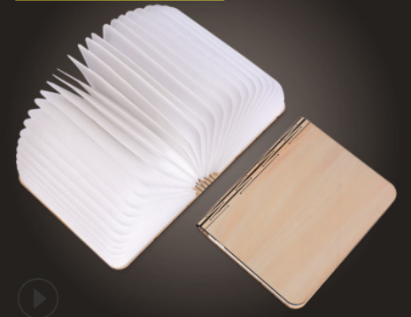 Foldable Designed LED Wood Grained Leather Book Light