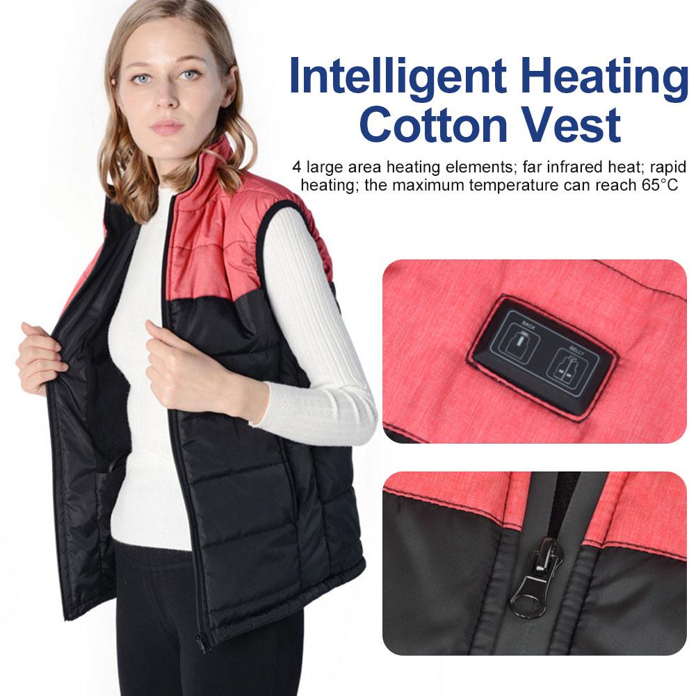 Men/Women Electric Heated Winter Vests 4 Heating Zones