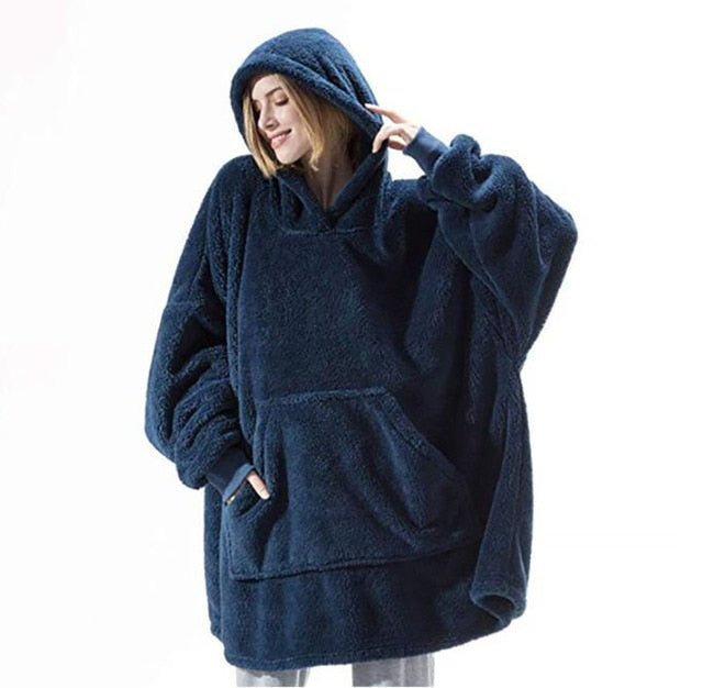 Oversized Hoodie Blanket with Sleeves