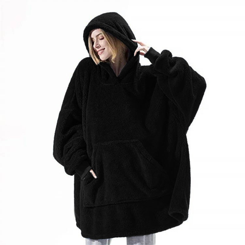 Oversized Hoodie Blanket with Sleeves