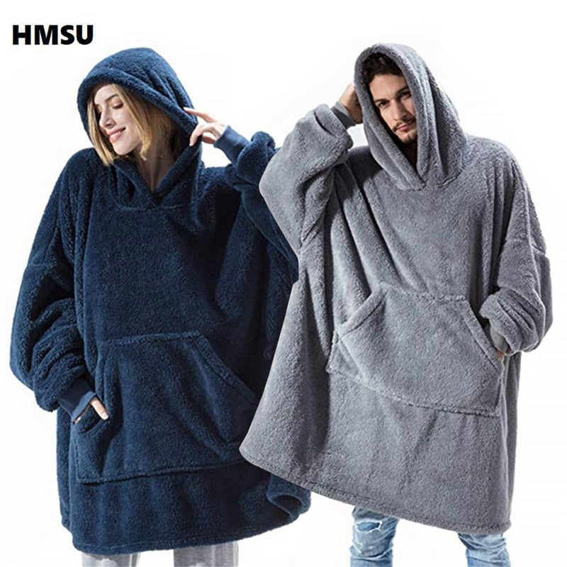 Oversized Hoodie Blanket with Sleeves