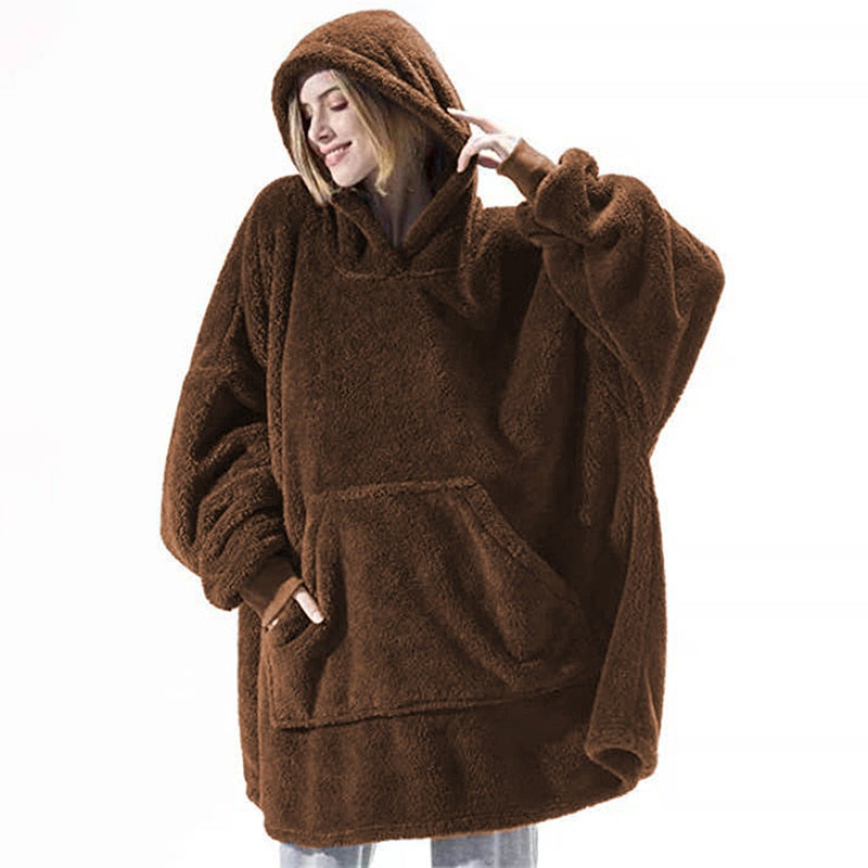 Oversized Hoodie Blanket with Sleeves