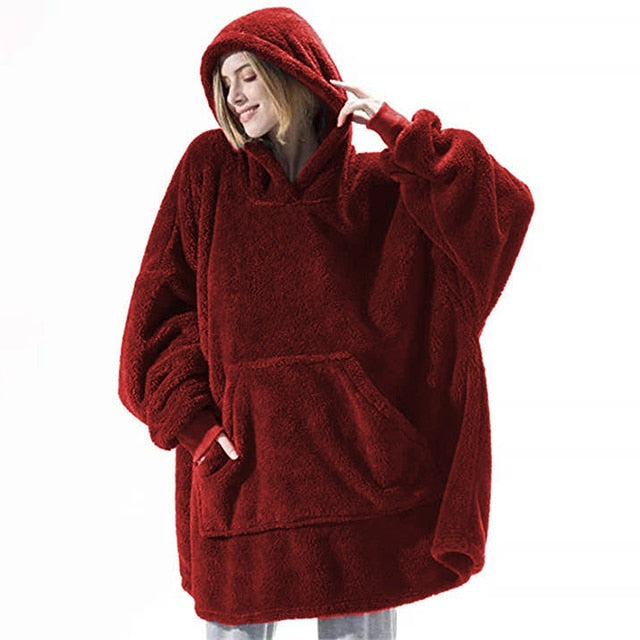 Oversized Hoodie Blanket with Sleeves